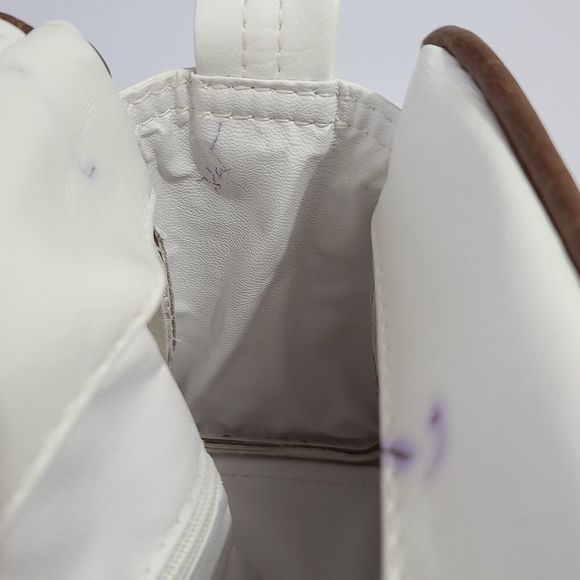 Vintage The Original Florida Keys Embossed Leather Shoulder Handbag Floral White - Picture 10 of 16